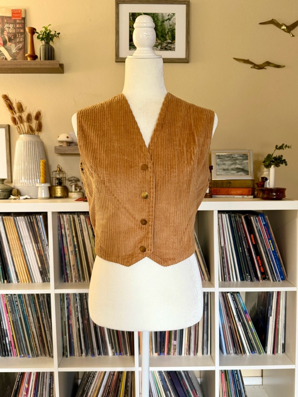 Vintage 1960s Medium Kerrybrooke Sears Roebuck Corduroy Button Western Vest